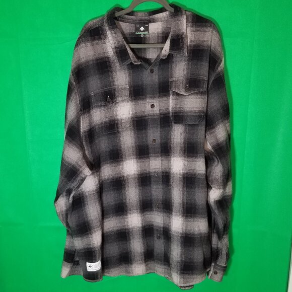 LRG Lifted Research Group Men 6XL Flannel Plaid Black Mountain Cabin Warm Camp - Picture 1 of 6